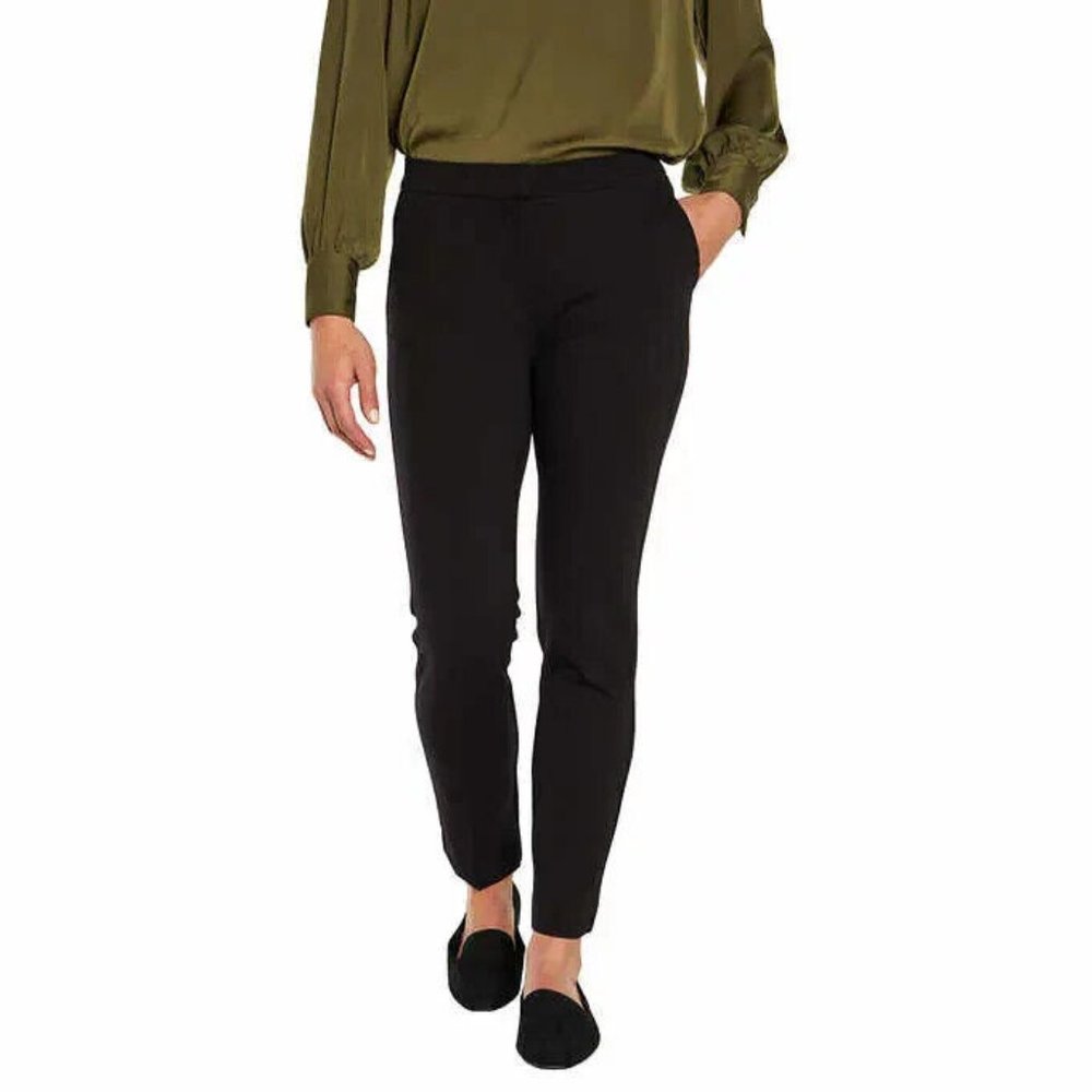 NWT Banana Republic Women's Ponte Stretch Pants Black Size 14 $80 11HL141